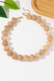 Polished Beaded Statement Necklace
