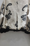 Paisley Lace Trim Cropped Jacket