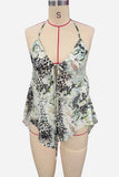Tie-Front Halter Camisole