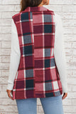 Buttoned Plaid Vest for Versatile Styling