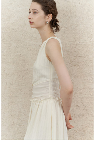 One-Shoulder Pleated Dress