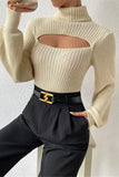 Cut-Out Ribbed Knit Top