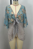 Floral Tie-Front Blouse
