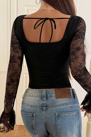 Lace Off-Shoulder Corset Top