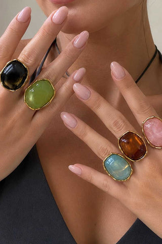Natural Stone Statement Ring