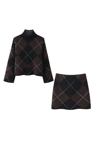 Timeless Plaid Mini Skirt Set