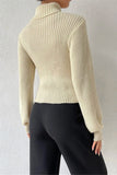 Cut-Out Ribbed Knit Top
