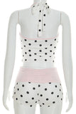 Halter Polka Dot Short Set