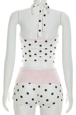 Halter Polka Dot Short Set