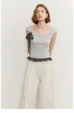 Ruffled Hem Tank Top with Tie Detail