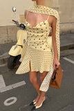 Polka Dot Asymmetrical Vacation Dress