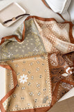 Paisley Print Satin Square Scarf