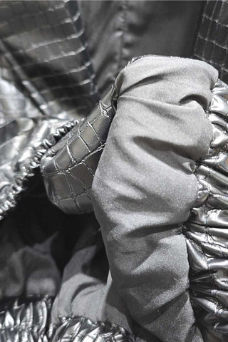 Crocodile Texture Crop Blazer