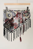 Elephant Print Fringe Scarf
