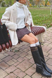 Polka Dot Mini Skirt with Lace Trim