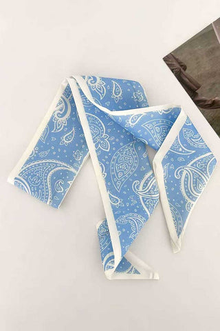 Assorted Print Satin Finish Skinny Scarf