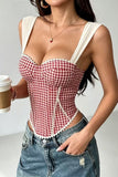 Floral Corset Tank Top