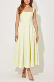 Square-Neck Midi Dress