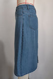 A-Line Denim Skirt with Pocket Detail