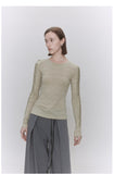 Ruched Sleeve Long-Sleeve Top