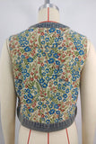 Floral Button Front Vest