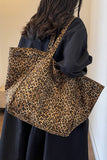 Leopard Print Large Tote Bag