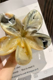 Flower-Shaped Hair Claw Clip