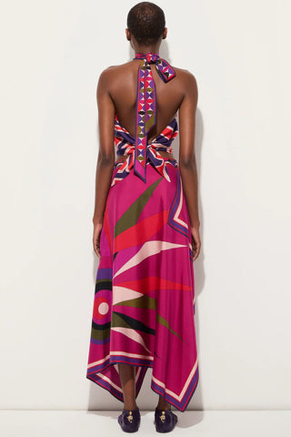 Abstract Geometric Halter Skirt Set
