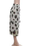 Polka Dot Ruffle Wrap Midi Skirt
