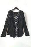 Open-Front Lace Blouse