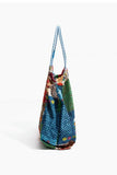Patchwork Drawstring Tote Bag