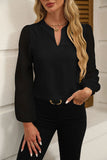 V-Neck Long Sleeve Blouse