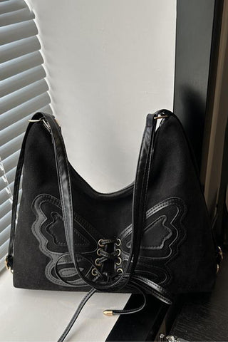 Butterfly Accent Shoulder Bag