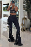 Fringe Side Bootcut Jeans