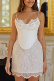 Corset Lace Sequin Mini Casual Dress