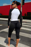 Raglan Sleeve Side-Tie Capri Pants Set