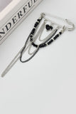 Heart Chain Safety Pin Brooch