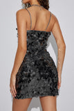 Sequin Spaghetti Strap Bodycon Mini Dress