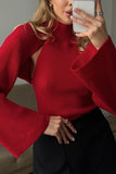 Two Piece Mock Neck Sweater Set