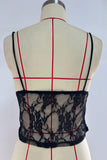 Lace Cutout Sheer Tank