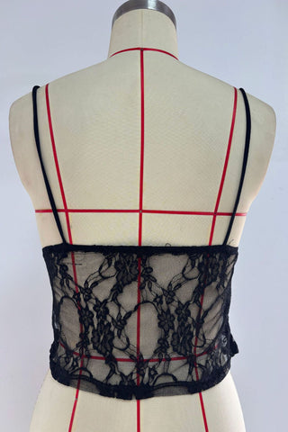 Lace Cutout Sheer Tank