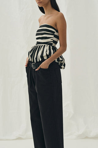 Striped Peplum Camisole Top