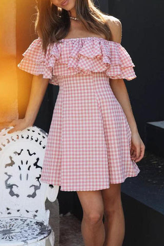 Off-Shoulder Ruffle Casual Dress