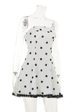 Polka Dot Strapless Fit and Flare Mini Dress