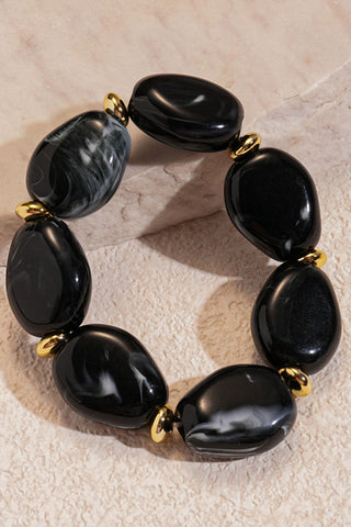 Chunky Oval Beaded Statement Bracelet