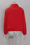 Stand-Collar Puff Sleeve Jacket