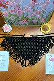 Crochet Fringe Triangle Scarf