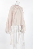 Ruffle Detail Cape Sleeve Top
