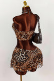 Strapless Printed Skirt Set