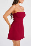 Strapless Sweetheart Fit and Flare Mini Dress